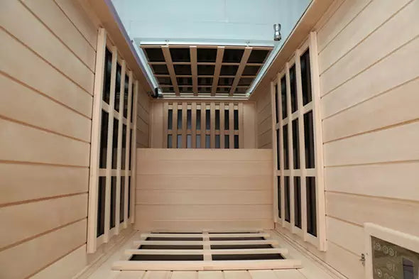 Evolve 10 1 person infrared sauna top view 
